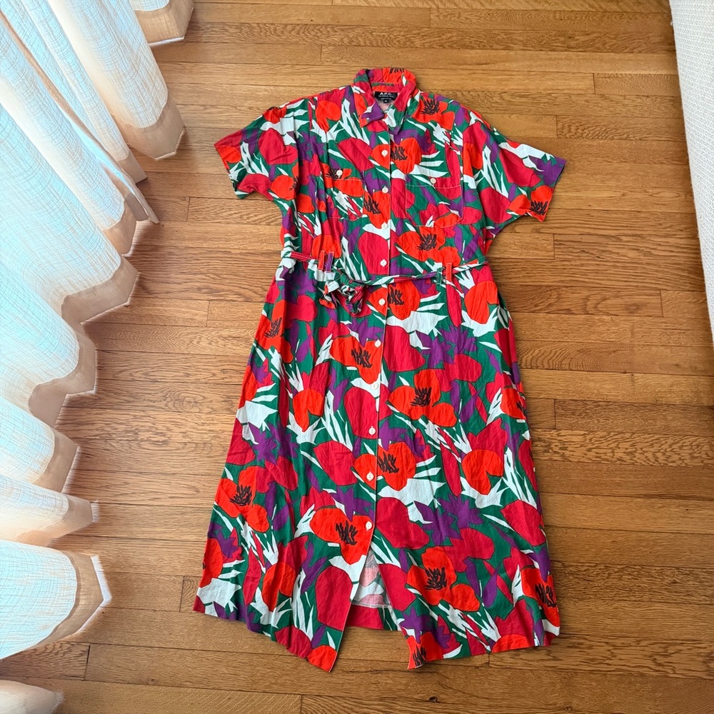 A.P.C. Multicolor Collared dress